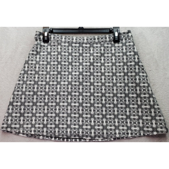Abercrombie & Fitch Dresses & Skirts - Abercrombie & Fitch Mini Skirts Womens Medium Black Geo Print Cotton Side Zipper